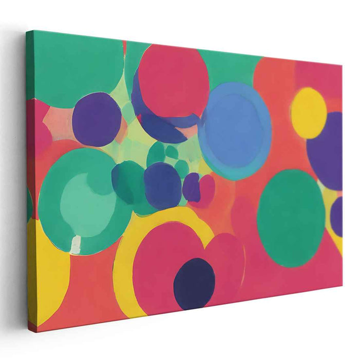 Colorful Circles of Harmony: Vibrant Abstract Canvas Art Print