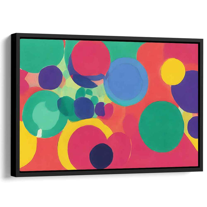 Colorful Circles of Harmony: Vibrant Abstract Canvas Art Print