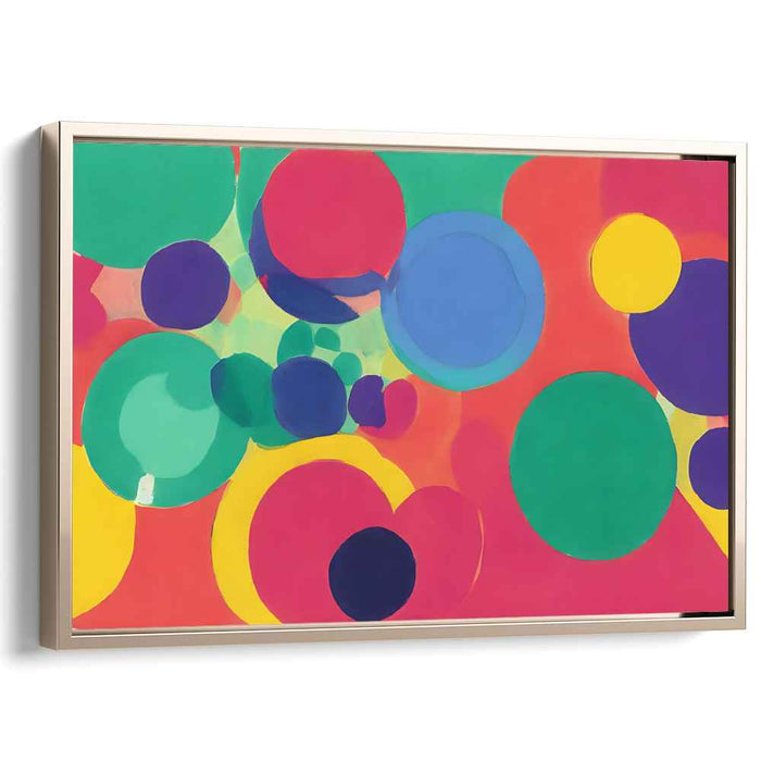 Colorful Circles of Harmony: Vibrant Abstract Canvas Art Print