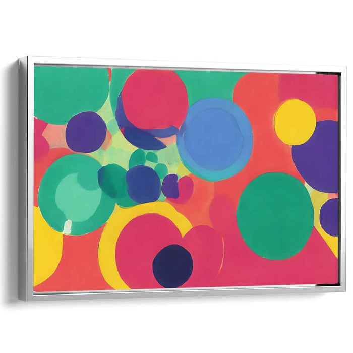 Colorful Circles of Harmony: Vibrant Abstract Canvas Art Print