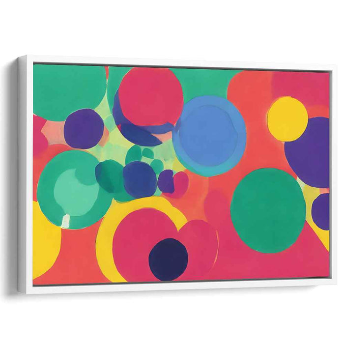 Colorful Circles of Harmony: Vibrant Abstract Canvas Art Print