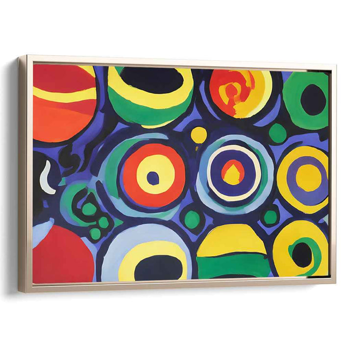 Vibrant Concentric Circles: Abstract Energy Canvas Art Print