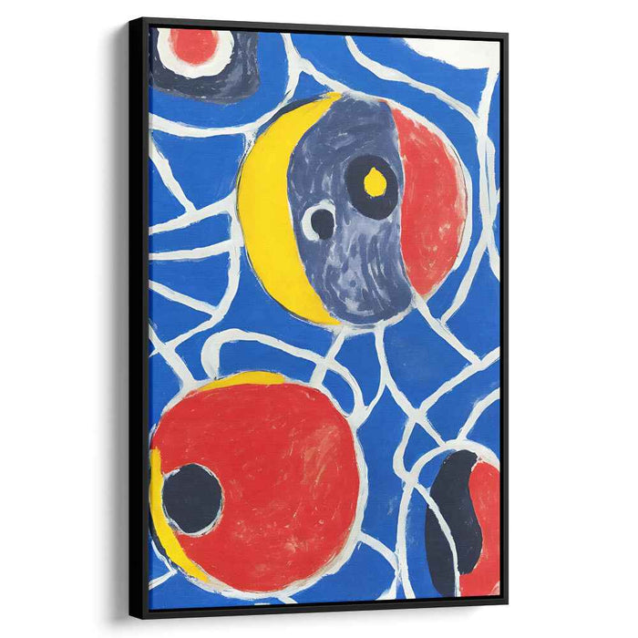 Abstract Orbit Symphony: Abstract Expressionist Circles Canvas Art Print