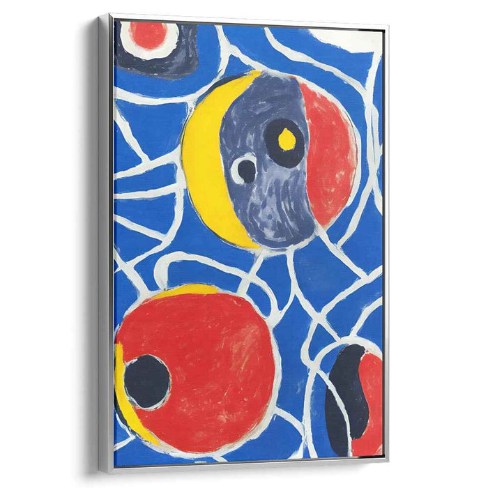 Abstract Orbit Symphony: Abstract Expressionist Circles Canvas Art Print