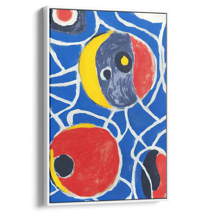 Abstract Orbit Symphony: Abstract Expressionist Circles Canvas Art Print