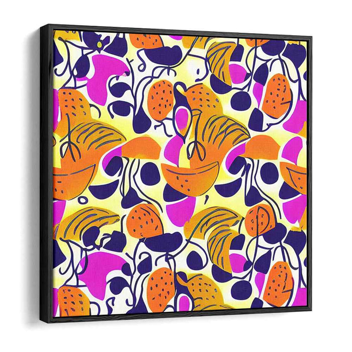 Colorful Shapes Celebration: Joyous Dance of Colors and Shapes Canvas Art