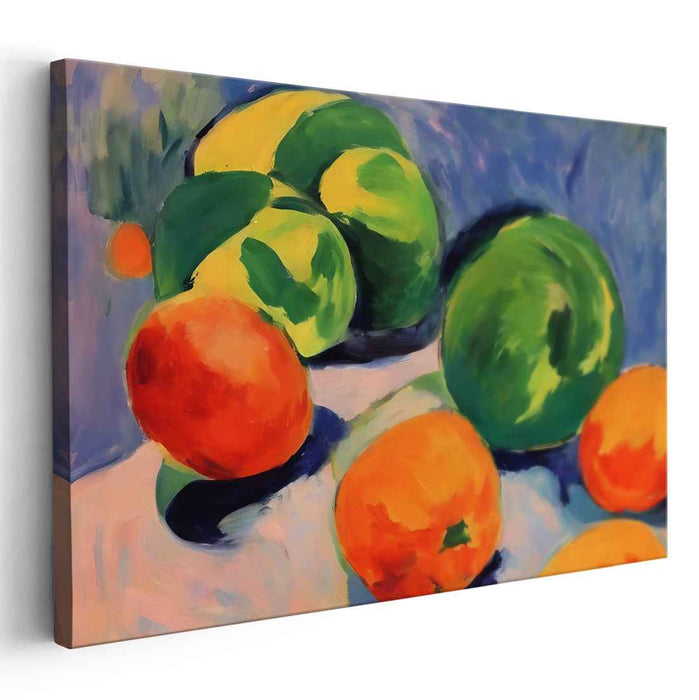 Juicy Palette Paradise: Vibrant Impressionist Fruit Canvas Art