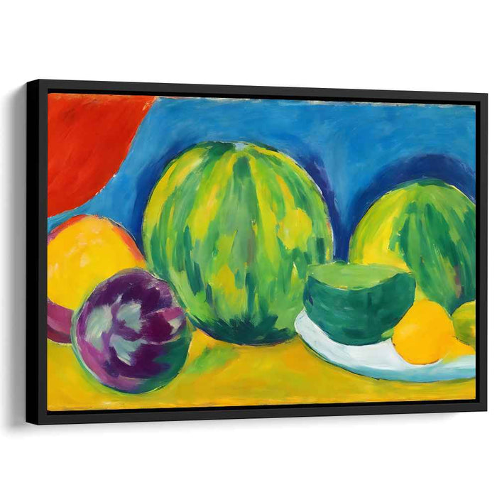 Summer Harvest: Vibrant Watermelon and Citrus Still Life Canvas Art