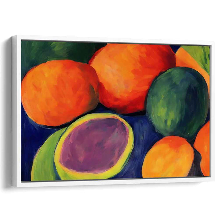 Tropical Orchard Fusion: Luscious Fruit Medley Canvas Art Print