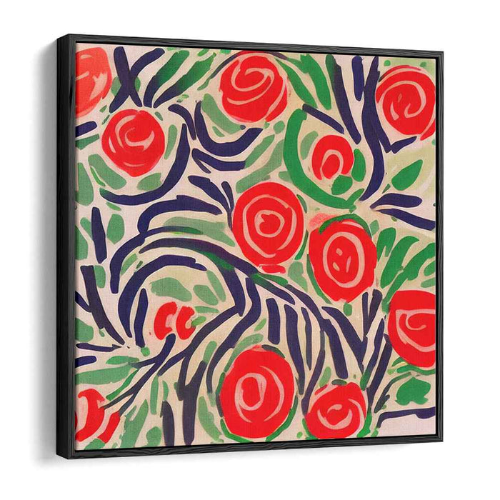 Floral Bliss Euphoria: Vivid Floral Abstract Canvas Art Print