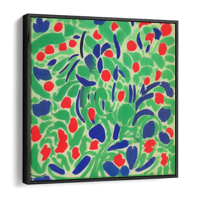 Emerald Blossom: Abstract Expressionist Canvas Art with Vivid Colors