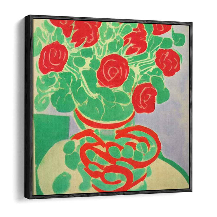 Roses in Rebellion: Pop Art Red Roses Canvas Print