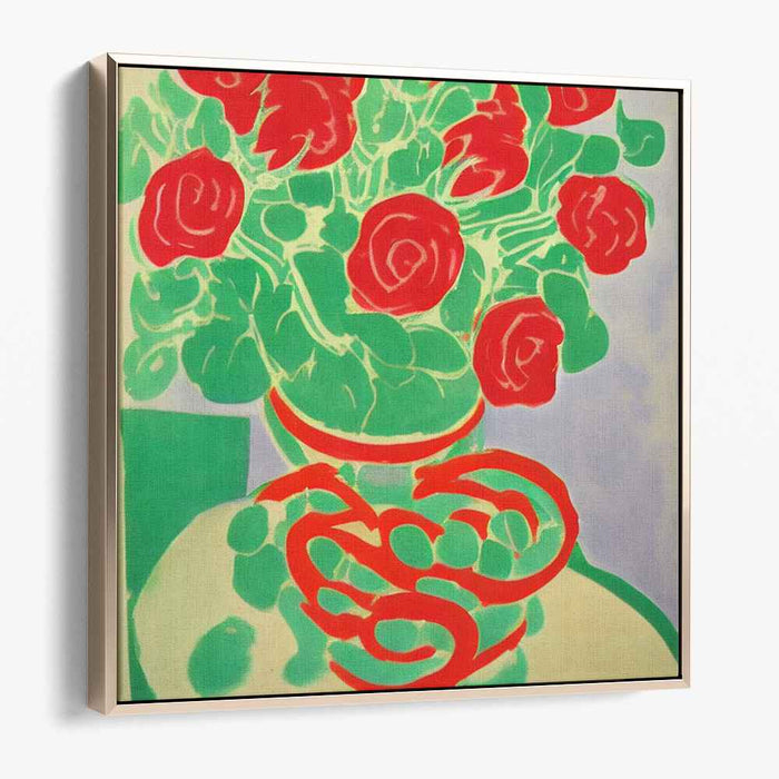 Roses in Rebellion: Pop Art Red Roses Canvas Print