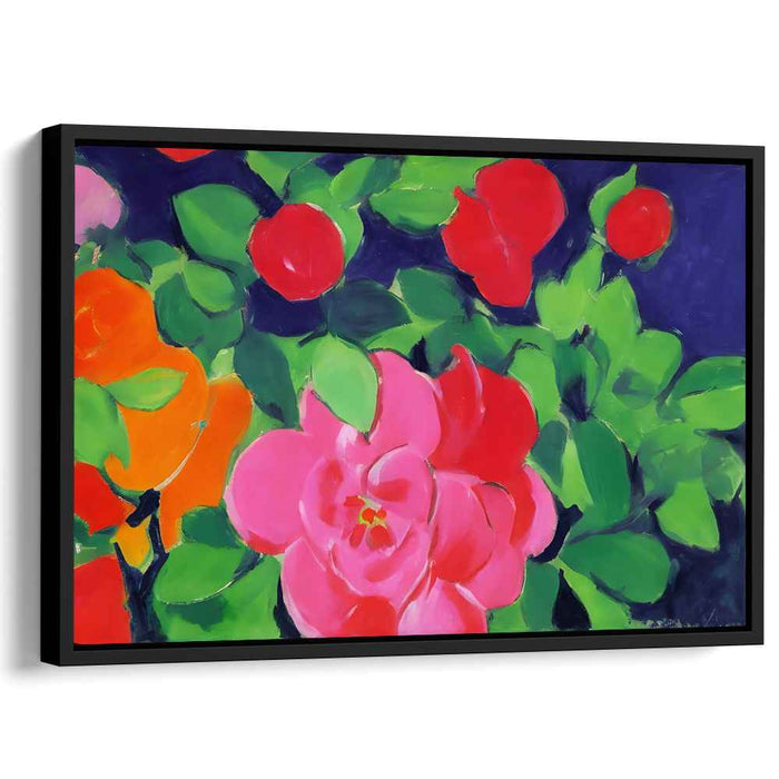 Floral Crescendo Fantasy: Lush Garden Symphony Canvas Art