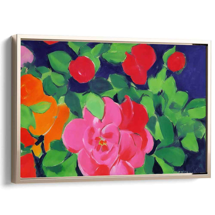 Floral Crescendo Fantasy: Lush Garden Symphony Canvas Art