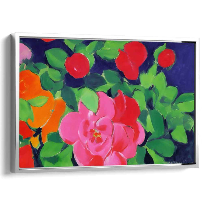 Floral Crescendo Fantasy: Lush Garden Symphony Canvas Art