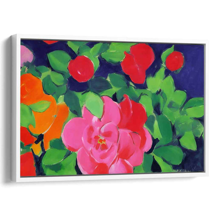 Floral Crescendo Fantasy: Lush Garden Symphony Canvas Art