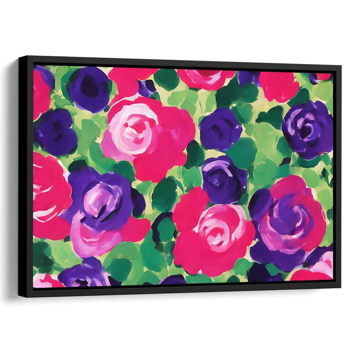 Whispers Amongst Blooms: Lush Garden Inspired Canvas Art