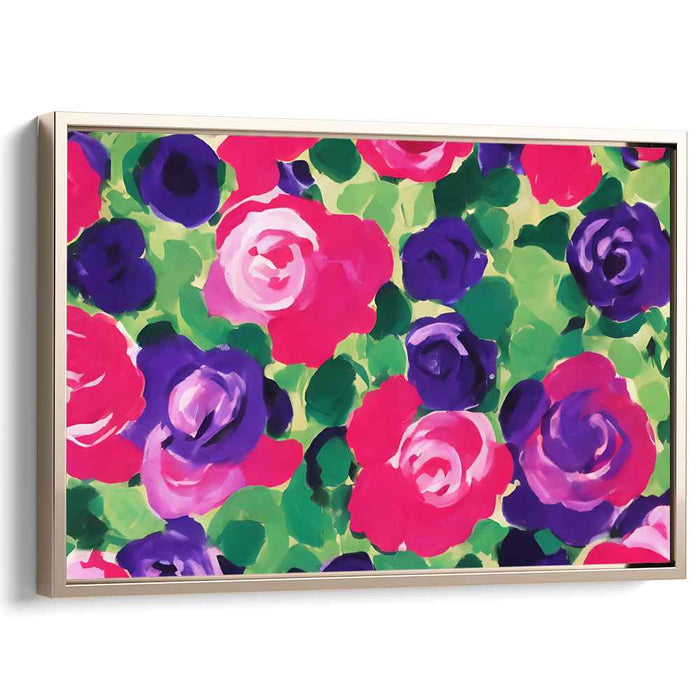 Whispers Amongst Blooms: Lush Garden Inspired Canvas Art