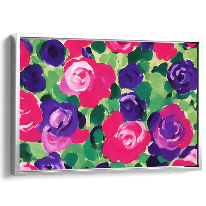 Whispers Amongst Blooms: Lush Garden Inspired Canvas Art