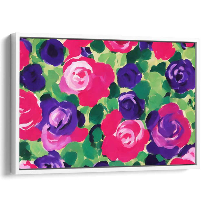Whispers Amongst Blooms: Lush Garden Inspired Canvas Art