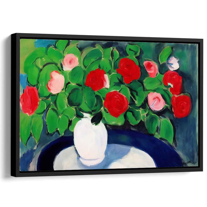 Rose Rhapsody: Expressive Fauvist Rose Bouquet Canvas Art Print
