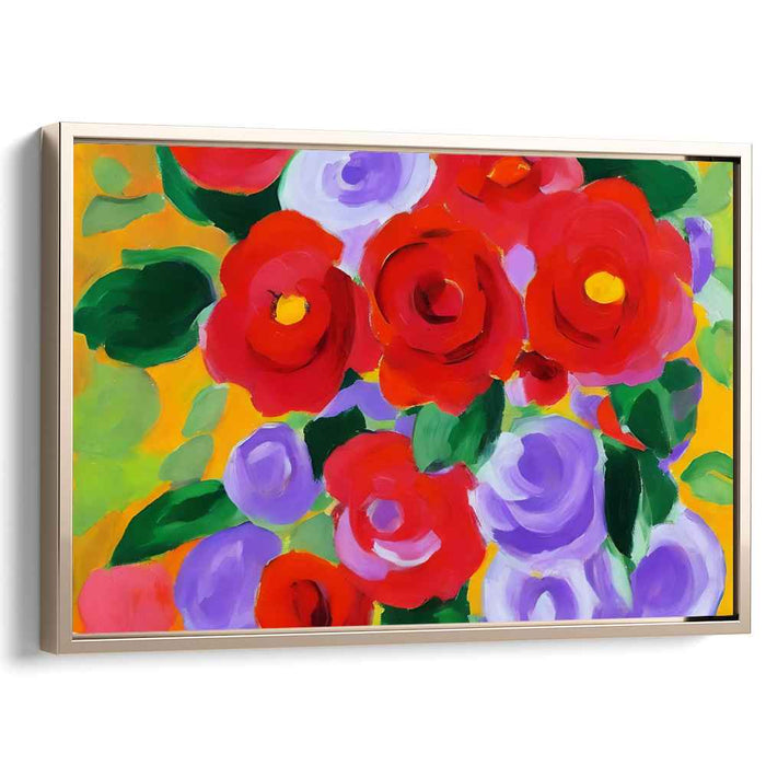 Blossoms Bursting with Color: Vibrant Floral Canvas Art Print