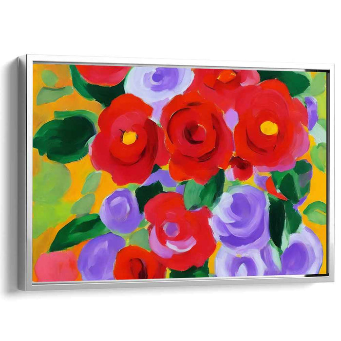 Blossoms Bursting with Color: Vibrant Floral Canvas Art Print