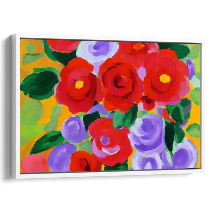 Blossoms Bursting with Color: Vibrant Floral Canvas Art Print