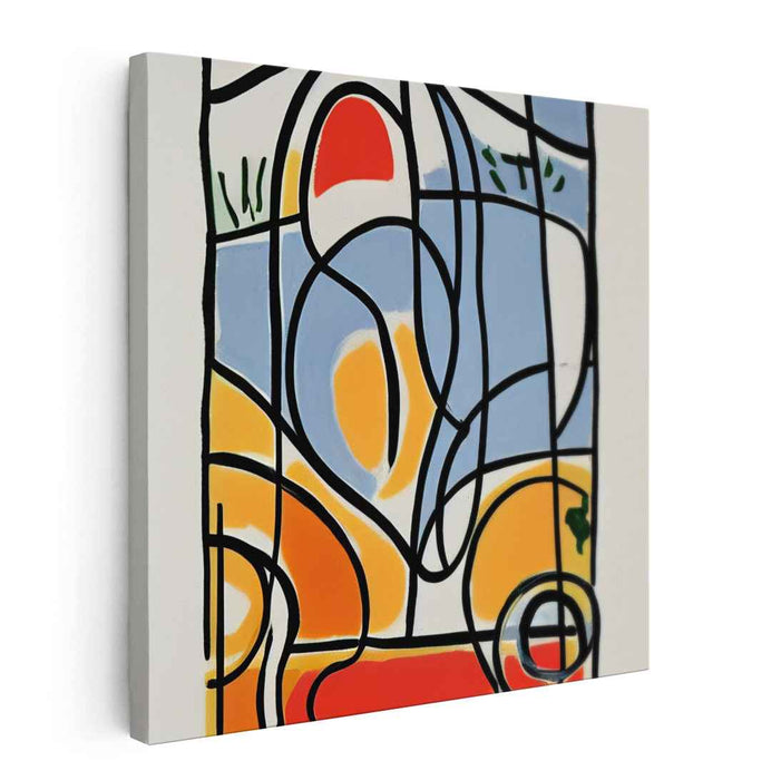 Abstracted Realities: Modernist Abstract Canvas Art Print