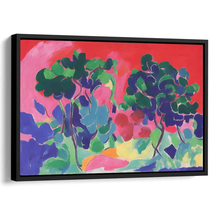 Chromatic Heights: Abstract Expressionist Landscape with Bold Hues