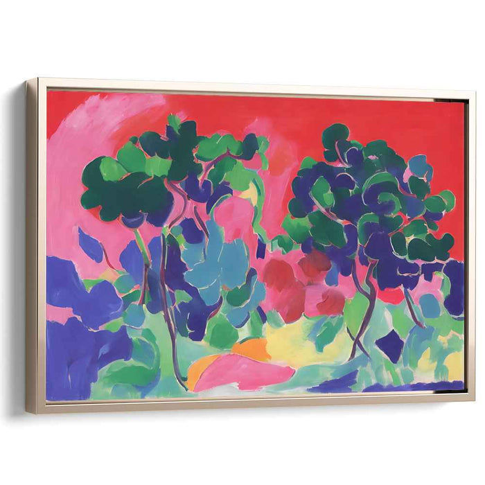 Chromatic Heights: Abstract Expressionist Landscape with Bold Hues