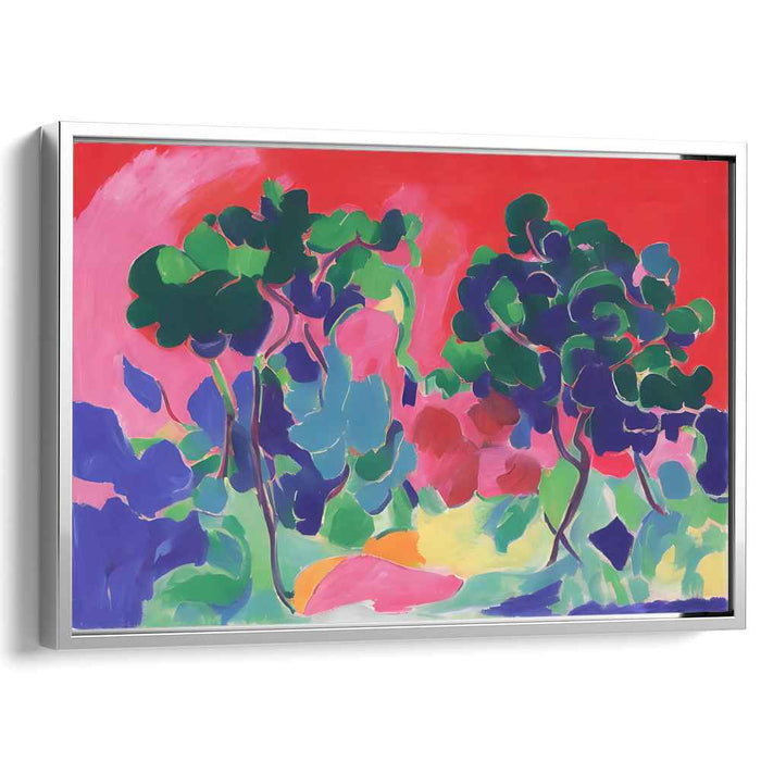 Chromatic Heights: Abstract Expressionist Landscape with Bold Hues