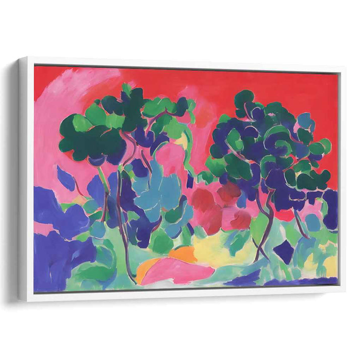 Chromatic Heights: Abstract Expressionist Landscape with Bold Hues