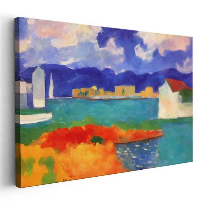 Colorful Imagination Fields: Vivid Expressionist Landscape Canvas Art