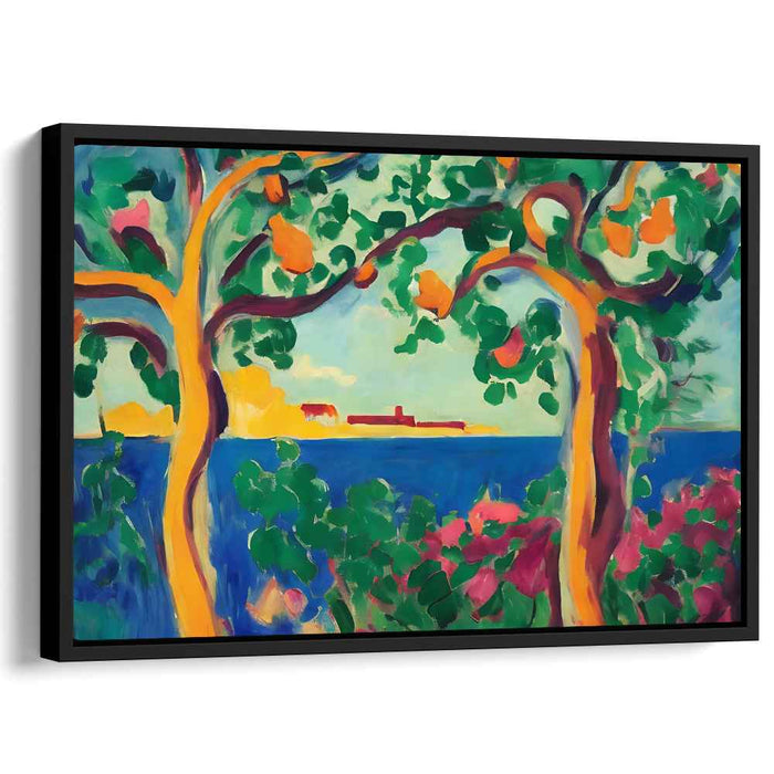 Wild Hues Dance Anew: Fauvist Inspired Vibrant Landscape Canvas Art Print