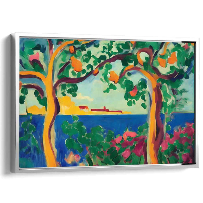 Wild Hues Dance Anew: Fauvist Inspired Vibrant Landscape Canvas Art Print