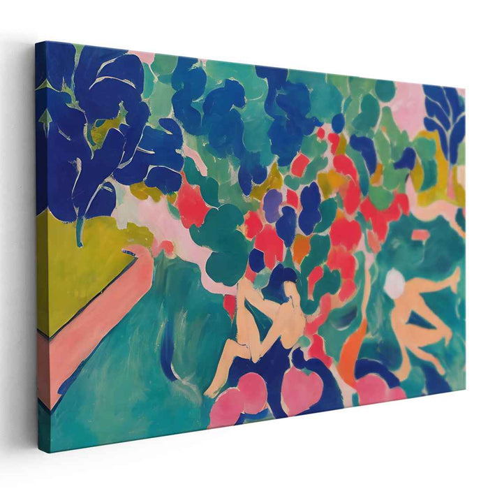 Vivid Emotions Spill Over: Abstract Expressionist Colorful Canvas Art Print