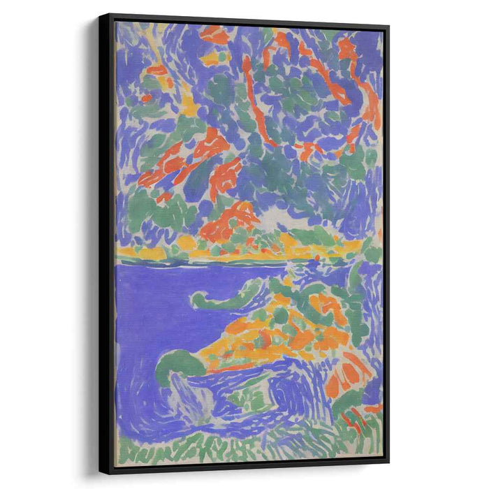 Luminous Foliage: Expressionist Color Play Canvas Art