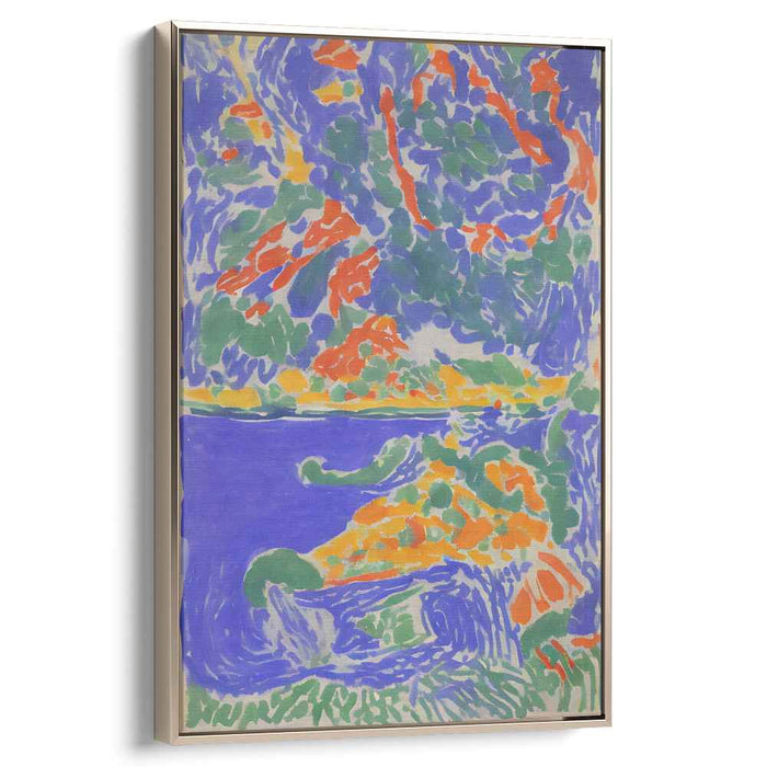 Luminous Foliage: Expressionist Color Play Canvas Art