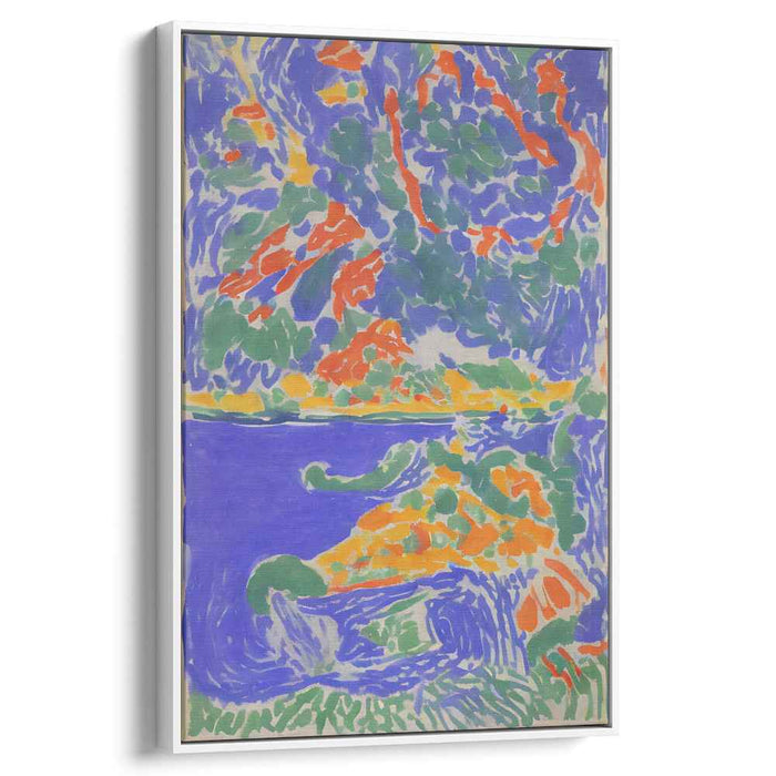 Luminous Foliage: Expressionist Color Play Canvas Art