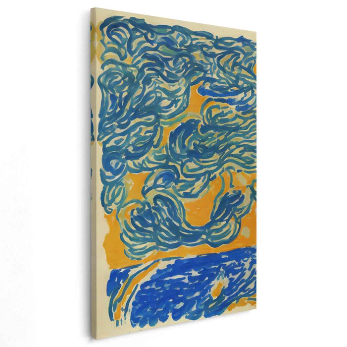 Swirling Skies: Dynamic Abstract Expressionist Canvas Art Print