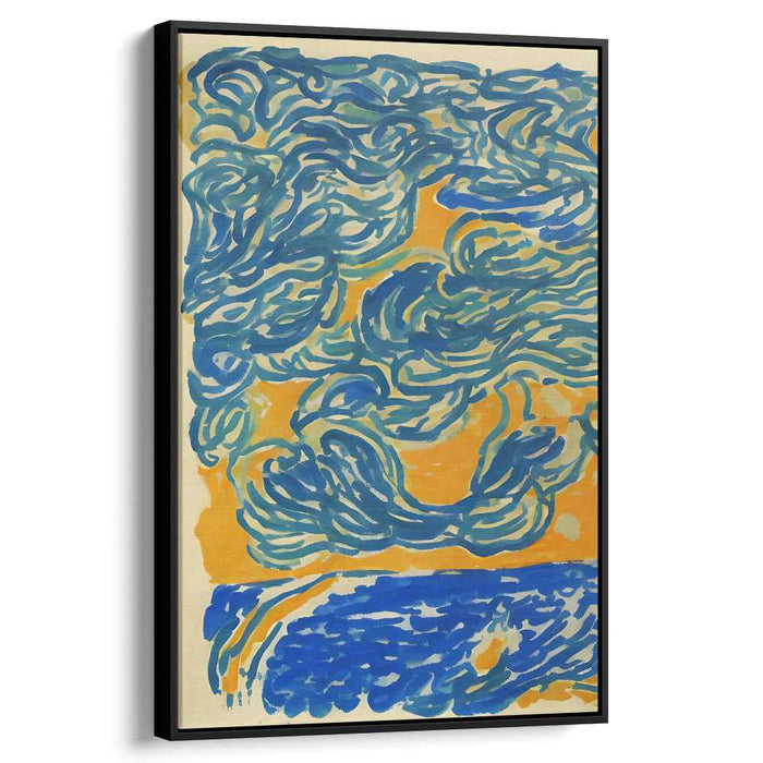 Swirling Skies: Dynamic Abstract Expressionist Canvas Art Print