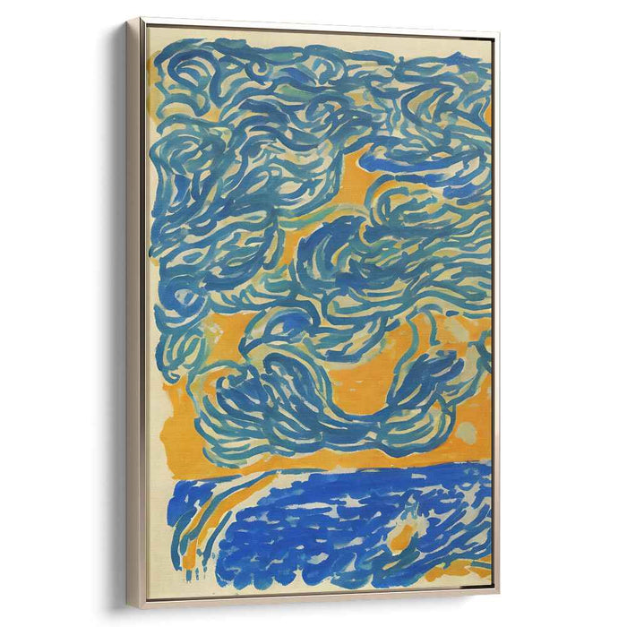 Swirling Skies: Dynamic Abstract Expressionist Canvas Art Print