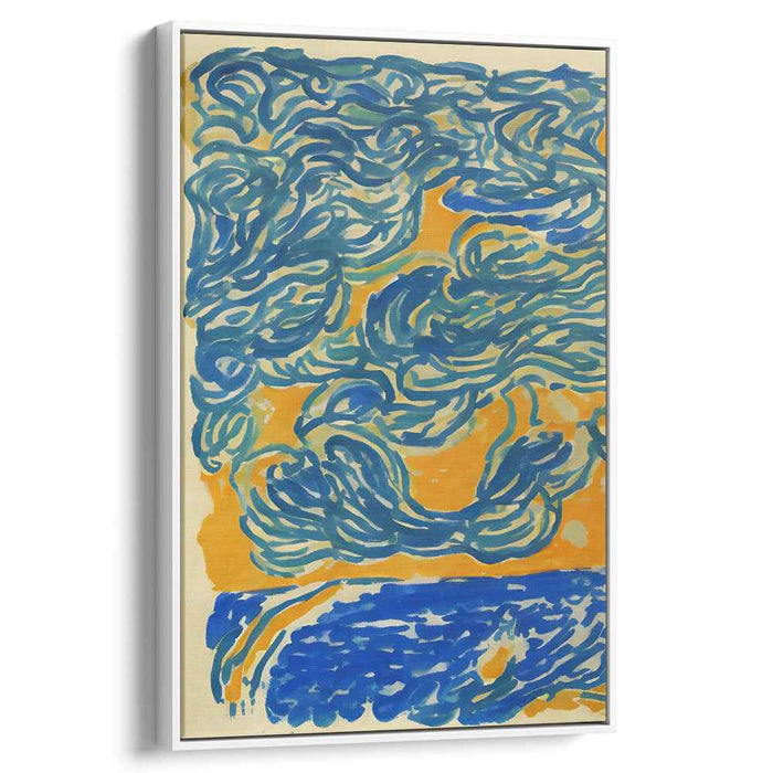 Swirling Skies: Dynamic Abstract Expressionist Canvas Art Print