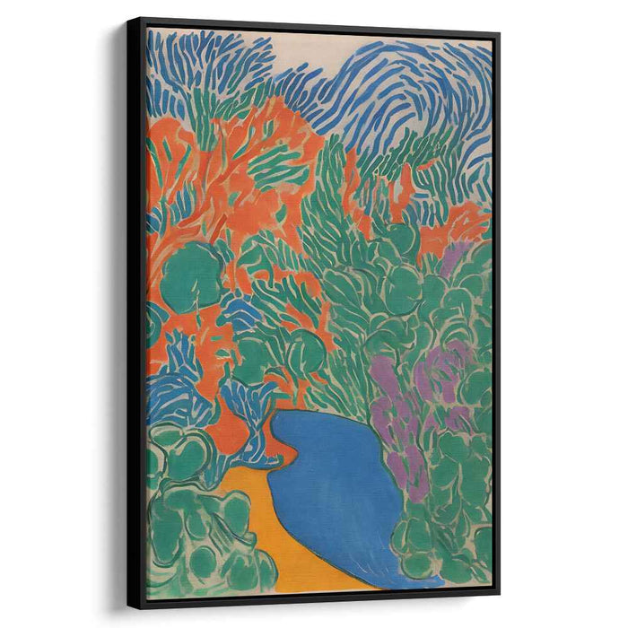 Soulful Terrain Rhapsody: Abstract Expressionist Landscape Canvas Art Print