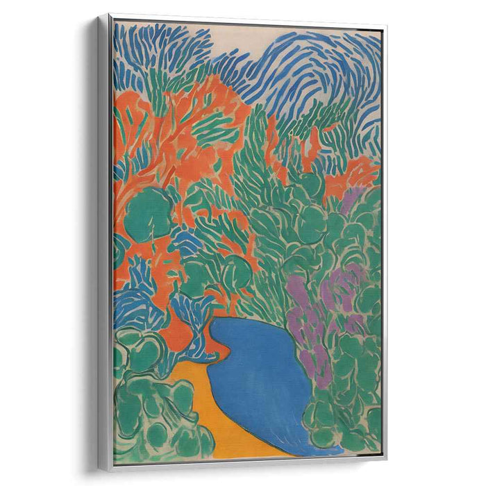 Soulful Terrain Rhapsody: Abstract Expressionist Landscape Canvas Art Print