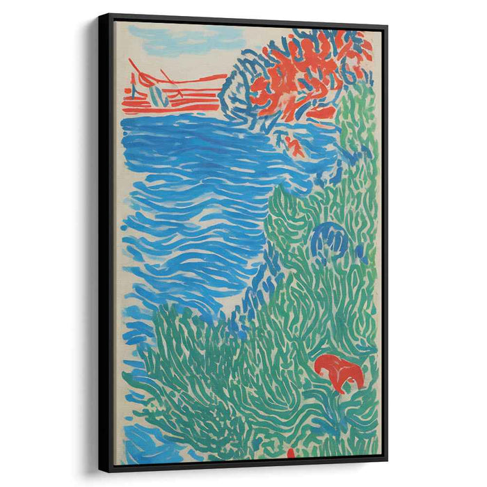 Sea and Sun: Abstract Expressionist Marine Canvas Art Print