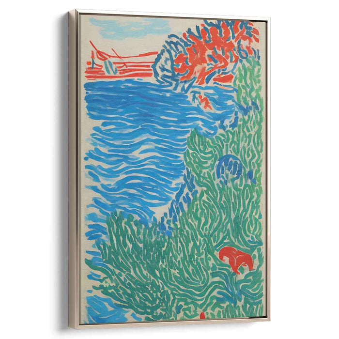 Sea and Sun: Abstract Expressionist Marine Canvas Art Print