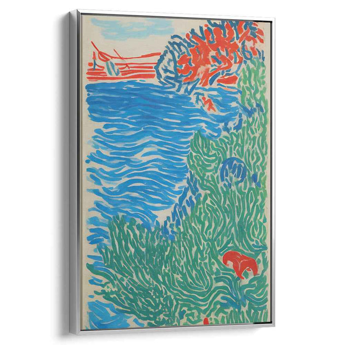 Sea and Sun: Abstract Expressionist Marine Canvas Art Print